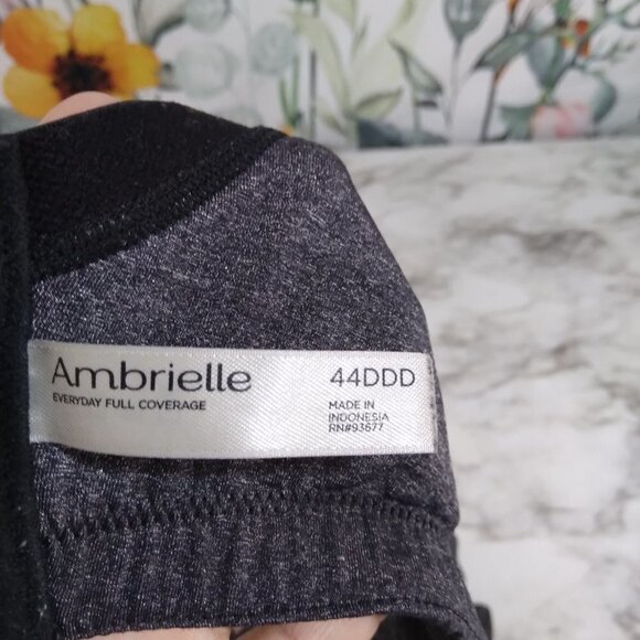 AMBRIELLE Everyday FULL COVERAGE Underwired Padded Gray Size 44DDD Full figure - Picture 7 of 7